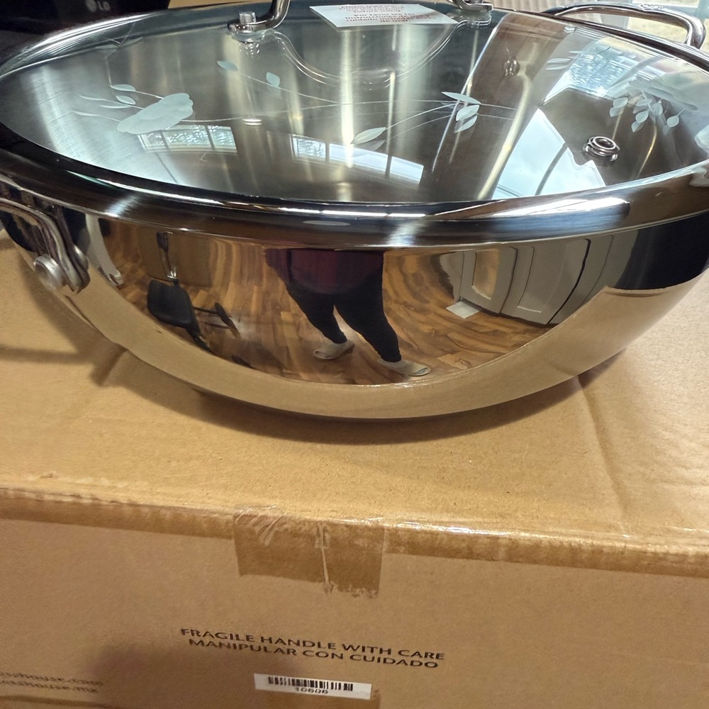 Princess House Silver Cookware with Glass Lid